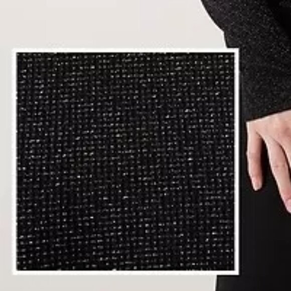 NWT Black Athleta Momentum Seamless Shimmer Top Workout Dance Odor Control - Picture 8 of 9